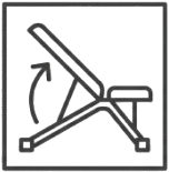 Adjustable weight bench icon