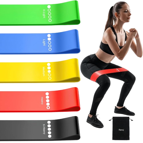 5-Pack Elastic Exercise Bands for Strength Training