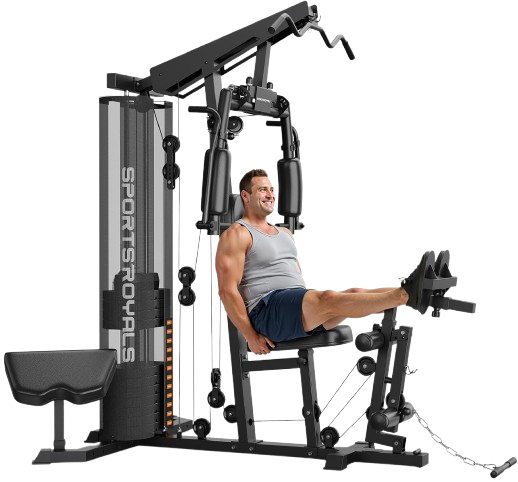 Multifunctional Workout Station with Leg Press, 150LBS